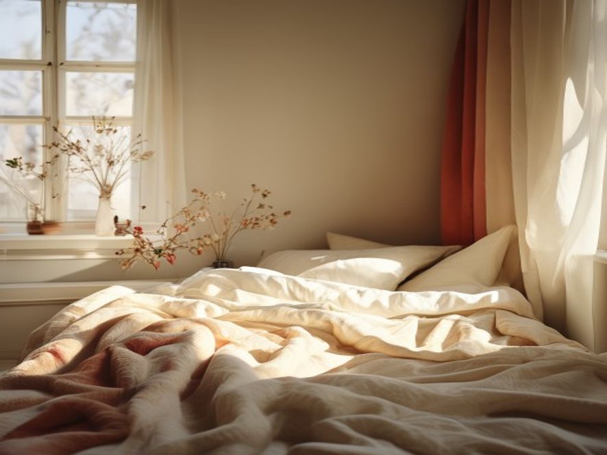 Calm resting space with natural light and comfortable seating